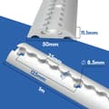 Miniatyrbild 2 av 9: 12 Aluminium Airline surrningsbanor Halvcirkelformad borrad surrningsbana Lastsäkring för lastbil