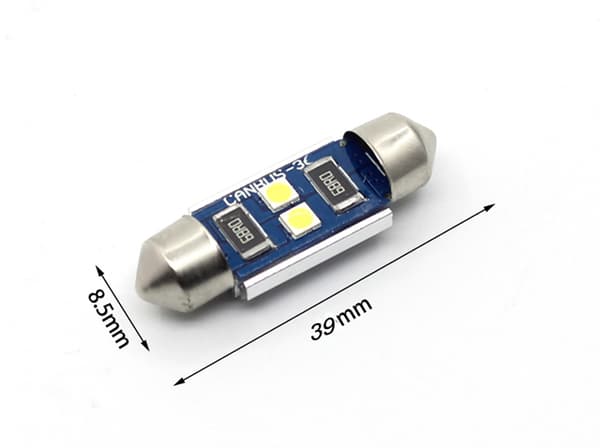 Canbus C5W 39mm spollampa  Led m 2st 3030SMD 6000K 39 mm 2-pack