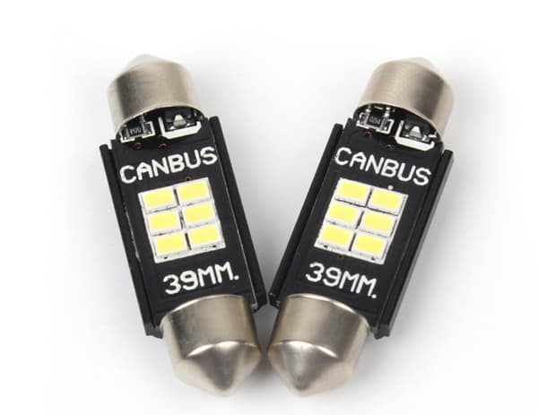 Canbus C5W 39mm spollampa Led m 6st 3020SMD 6000K 39 mm 2-pack