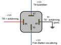 Miniatyrbild 2 av 3: 40A relä 12v för inkoppling av tex extraljus xenon eller ledramp