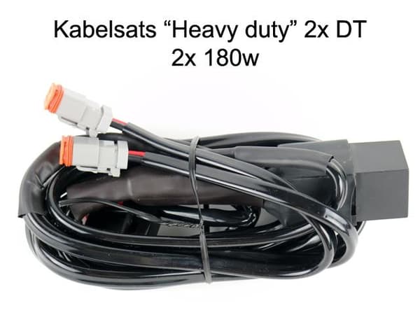 Kabelsats 80A reläkabel strömkabel arbetsljus ledramp 2x DT
