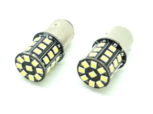 Bay15d Vit p21/5w 1157 Led med 33st 2835smd 2-pack bak bromsljus