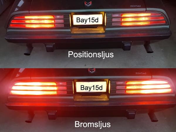 Bay15d Vit p21/5w 1157 Led med 33st 2835smd 2-pack bak bromsljus