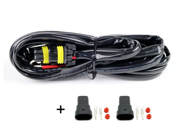 Kabelsats 80A 2x reläkabel strömkabel Xenon / ledramp arbetsljus