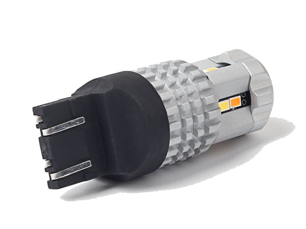 T20 7443 W21/5w Led Dualcolor gul-vit  2-pack w3x16q w316q