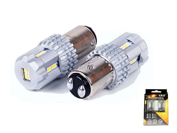 Bay15d  p21/5w 1157 Led med 12st 3020smd chip 6000K 2-pack