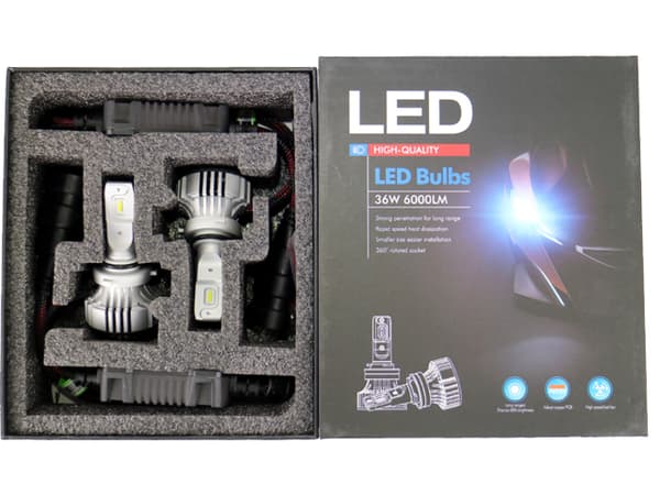 HB4 led kit 9000 lumen F2 72w halvljus / helljus 6000k 9006