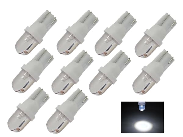 T10 w5w 8000k Led med 1st Flux-led chip 12v DC  10-pack