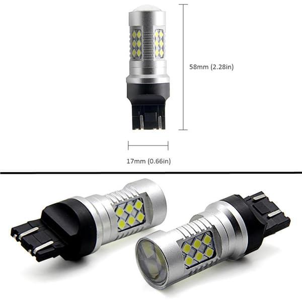 T20 7443 W21/5w Led 6000k 2-pack w3x16q w316q