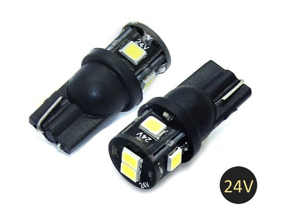 T10 w5w 24v Led med 6st 2835SMD 6000k chip 24 volt 2-pack