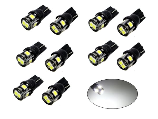 T10 w5w 24v Led med 6st 2835SMD 6000k chip 24 volt 10-pack