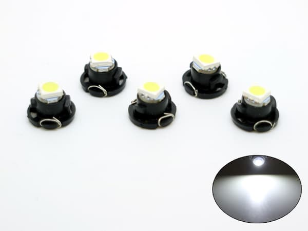 T4.7 T5 Neo Wedge 5-pack med led chip instrument belysning Vita 6000k 5-pack