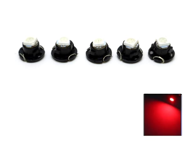 T4.7 T5 Neo Wedge 5-pack med led chip instrument belysning