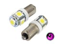 Miniatyrbild 2 av 11: BA9S Led med 5st SMD5050 chip 2-pack T4W styling