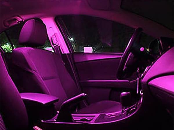 T10 w5w Pink / Rosa Led med 5st 5050SMD chip 12v DC 10-pack