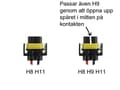 Miniatyrbild 3 av 3: H8 H11 (H9) xenon / led / halogen kontakter sockel  2-pack