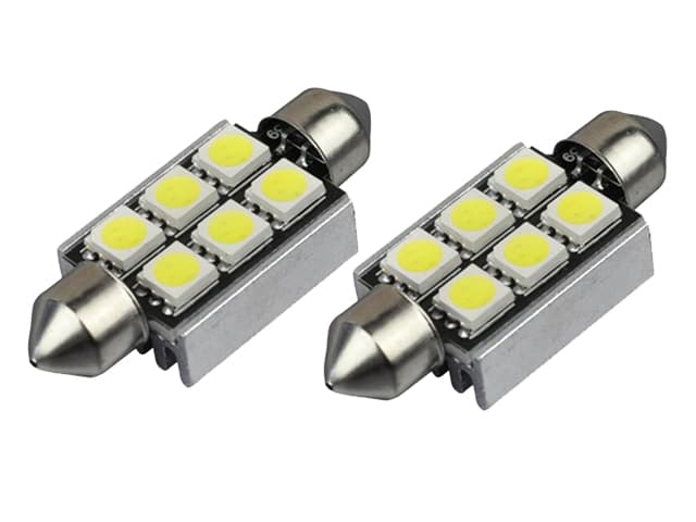 Spollampa 39mm Canbus Led 5050SMD 6000K 2-pack C5W SV8.5