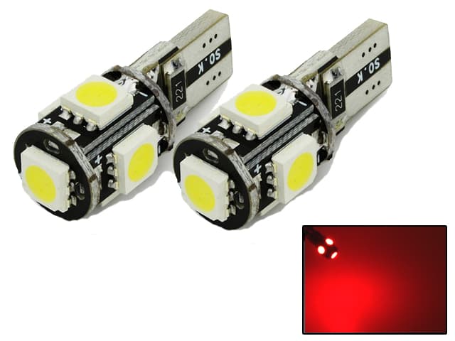T10 w5w Canbus 2-pack Led med 5st 5050SMD chip styling