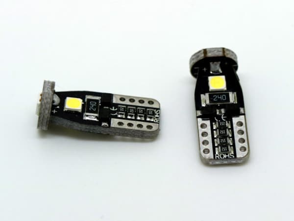 T10 w5w 6000k Led lampor Canbus m. 3st 3030SMD chip 2-pack
