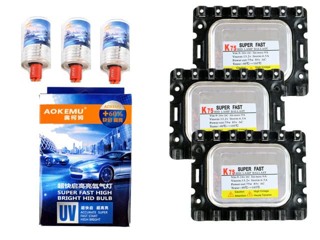 Super Fast 75W H1 5600K Xenon Kit HID speed start xenonkit 3st