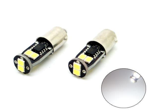 BA9S Canbus 6000k Led 2-pack T4W xenonlook 250 lumen .