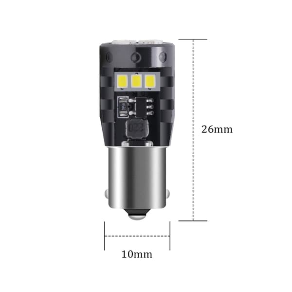 BAX9S Canbus 6000k Led 2-pack H6W xenonlook 140 lumen