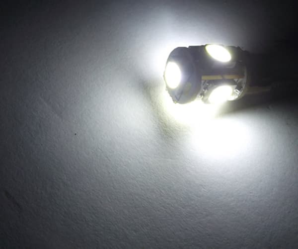 T10 w5w Led med 5st 5050SMD 6000k chip 12v DC  10-pack