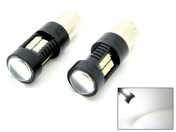 Bau15s 6000K Canbus led lampor bromsljus backljus 12v 1156