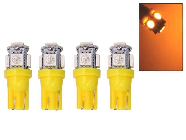 T10 w5w 4-pack Led lampor med 5st 5050SMD chip 12v DC