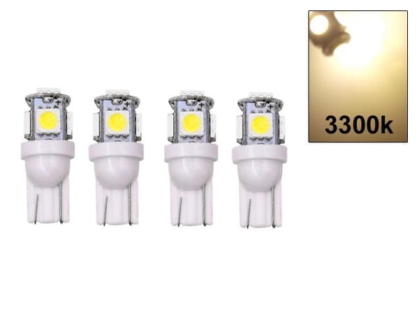 T10 w5w 4-pack Led lampor med 5st 5050SMD chip 12v DC