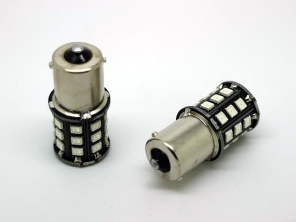 Ba15s Röd p21w 1156 Led med 33st 2835smd 2-pack bromsljus