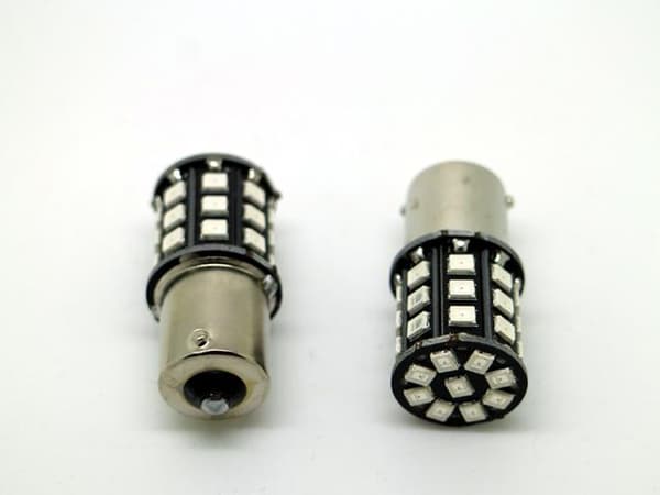 Ba15s Röd p21w 1156 Led med 33st 2835smd 2-pack bromsljus