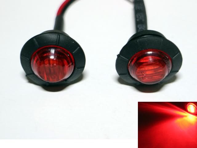 Markeringsljus bakljus röda ledlampor 2-pack 12v 24v led