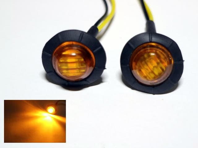 Markeringsljus position orange ledlampor 2-pack 12v 24v led
