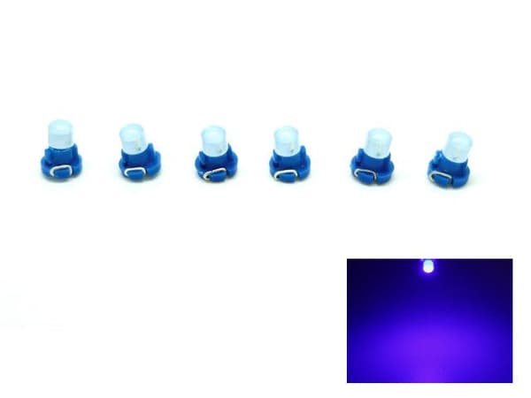 T3 Neo Wedge 6-pack led lampor instrument belysning . Blå 6-pack