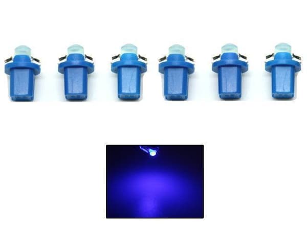 b8,5d Ledlampor med 1st COB ledchip  6-pack instrumentlampa 12v