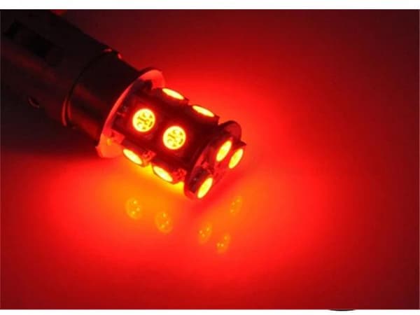 Ba15s r5w r10w 1156 röd Led lampor m. 13st 5050smd chip 2-pack