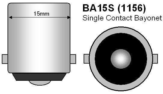 Ba15s r5w r10w 1156 röd Led lampor m. 13st 5050smd chip 2-pack