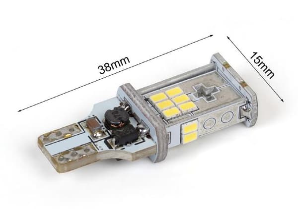 T15 W16W 921 912 906 backljus Led m 18st 3020smd chip 6000K 1st