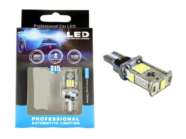 T15 W16W 921 912 906 backljus Led m 18st 3020smd chip 6000K 1st