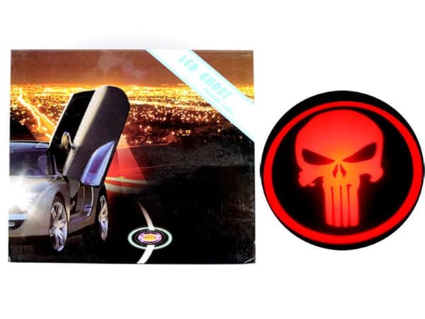 Dödskalle led Laserlogga styling till tex. bildörrar