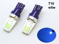 Miniatyrbild 1 av 5: T10 w5w blå Led lampor Canbus m. COB chip 2-pack