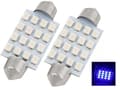 Miniatyrbild 1 av 3: Spollampa 41mm 42mm Blå c5w med 16st 3528smd chip 2-pack