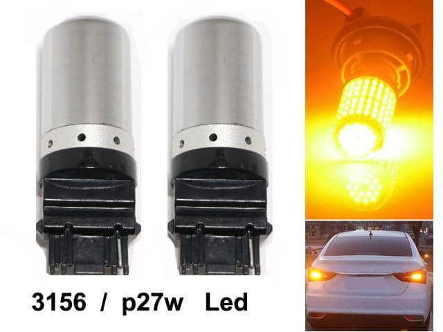 T25 3156 gul blinkers Canbus led lampor 12v py27w p27w diadem