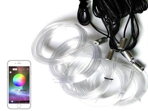 Led pimpkit med App.kontroll styling set med 5st fiberlampor