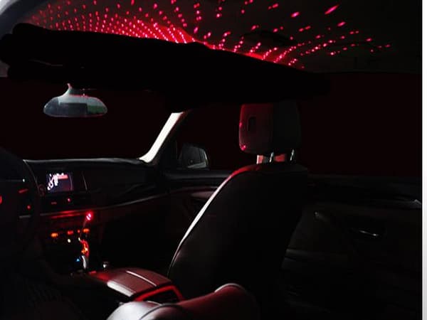 Led stjärnhimmel röd m.olika mönster 5v 100mv 28cm usb