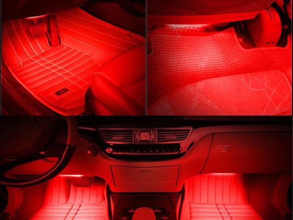 T10 w5w Canbus Röd 4-pack Led lampor med 15st 4014smd chip