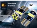 Miniatyrbild 1 av 5: T10 w5w Canbus Gul 2-pack Led lampor med 15st 4014smd chip
