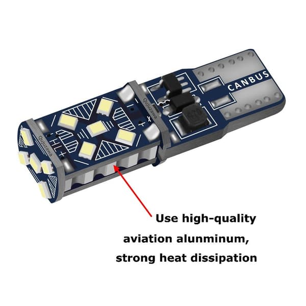 Valkoinen Cambus 2X T10 W5W 15kpl smd WY5W 168 501 2825 12V-24V