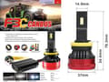 Miniatyrbild 6 av 7: HB4 led kit F3C 9006 5000 lumen 55w 6000k  2-pack